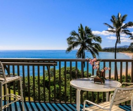 Wailua Bay View 204-oceanfront view, steps to sand, walk to everything